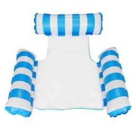 Inflatable Mesh Swimming Chair; Foldable Striped Floating Hammock For Pool Beach Party Summer