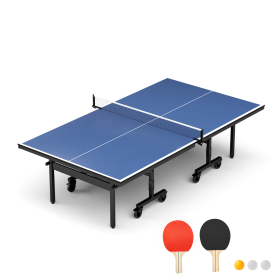 Table Tennis Table - 15mm Professional MDF Indoor Table Tennis Table with Table Tennis Net and Bats etc. Quick Assembly, Single Training Table