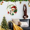 Christmas Decoration Santa Claus Hanging Wall Art Home Indoor Outdoor with Rope