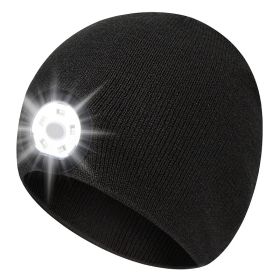 Light Knitted Hat With 5 LED Strong Lights