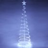 5 Ft Lighted Spiral Christmas Tree Light Cool White 182 LED Outdoor Yard Decor