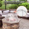 VEVOR Firepit Spark Screen Lid, 30" Diameter, Outdoor Firepit Ring Cover Round Accessories, Fire Pit Metal Cover