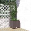 Garden Planter with Trellis Brown 15.7"x15.7"x53.5" PP