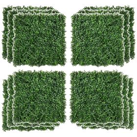 12 PCS 20" x 20" Artificial Boxwood Panels Topiary Wall Greenery Backdrop