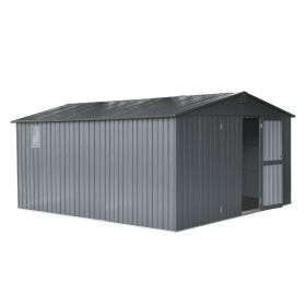 Backyard Storage Shed 11' x 12.5' with Galvanized Steel Frame & Windows