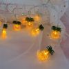 Pineapple String Lights; Battery Operated; 10 Fun Patio Lights; Party Bedroom Home Birthday Indoor Decor; Outdoor Hawaiian Tropical Tiki Gifts De