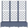 Garden Planter with Trellis Blue Gray 47.2"x15.7"x47.8" PP