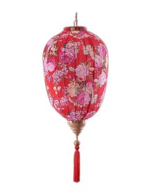 Traditional Chinese Cloth Lantern Painted Home Hanging Decorative Lampshade 14" , Red peony