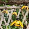 Metal Bumble Bee Wall Decor; 3D Iron Bee Art Sculpture Hanging Wall For Outdoor Home Garden4pcs; Metal Wall Art;