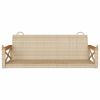 Swing Bench Beige 42.9"x24.4"x15.7" Poly Rattan