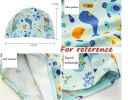 Kids Elastic Swimming Cap Cloth Febric Swim Caps Blue Shell Print Bathing Caps