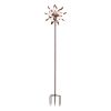 Wind Spinner with LED Light for Garden and Backyard, Bronze