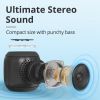 T7 Mini Portable Speaker TWS Bluetooth 5.3 Speaker with Balanced Bass; IPX7 Waterproof; LED Modes for Outdoor