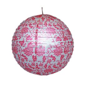 Chinese/Japanese Style Decorative Hanging lantern Paper Lantern16" Red flowers