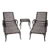 Aluminum Cast lounge chair 1pcs brown