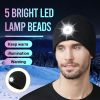 Light Knitted Hat With 5 LED Strong Lights