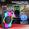 5 Core Karaoke Machine Bluetooth Portable Singing PA Speaker System w Cool DJ Light Support FM + TWS + USB + Memory Card + AUX + REC Party Speakers In