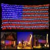 American Flag Net Light; Outdoor Waterproof Mesh Lights; LED String Light; Multicolor Lights