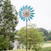 Solar Blue Leaf Stake Wind Spinner