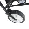 Folding Wagon Garden Shopping Beach Cart (Black)