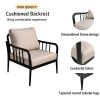 5PC Outdoor Aluminum Patio Furniture,Modern Chat Sofa Conversation Set