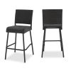 Dark Brown Wicker Outdoors Barstools - Set of 2