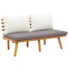 Patio Bench with Cushions 45.3" Solid Acacia Wood