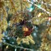 Christmas Berry Hanging Basket Led Lights Hanging Decoration For Outdoor