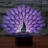 Peacock 3D Illusion Lamps Nightlight With Remote Control