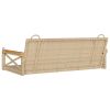 Swing Bench Beige 42.9"x24.4"x15.7" Poly Rattan