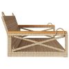 Swing Bench Beige 42.9"x24.4"x15.7" Poly Rattan