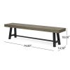 ACACIA WOOD BENCH GRAY