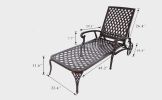 Aluminum Cast lounge chair 1pcs brown