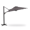 11 FT Cantilever Patio Umbrella, Round Outdoor Offset Umbrella with 360° Rotation & Tilt Adjustment without Base - Grey