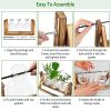 Glass Planter Bulb Plant Terrarium with Wooden Stand Desktop Mothers day gifts -