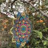 1pc 3D Hanging Wind Spinner Outdoor Decor For Garden Wind Chimes Metal Yard Spinners 3D Stainless Steel Spinner Gifts Mandala 3D Spinner With 360° Rot