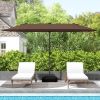 13FT Double-sided Patio Umbrella with Solar Lights for Garden Pool Backyard