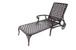 Aluminum Cast lounge chair 1pcs brown