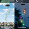 LED Solar Hummingbird Wind Chime Solar String Lights 6 LEDs Color-Changing IP65 Waterproof Decorative Lamp