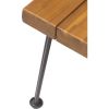 Acacia Wood Bench Hairpin Legs, Teak and Rustic Metal