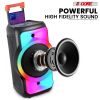 5 Core Karaoke Machine Bluetooth Portable Singing PA Speaker System w Cool DJ Light Support FM + TWS + USB + Memory Card + AUX + REC Party Speakers In