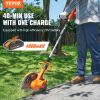 VEVOR Lawn Edger, 20 V Battery Powered Cordless Edger, 9-inch Blade Edger Lawn Tool with 3-Position Blade Depth, Battery and Charger Included