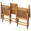 Folding Patio Bench with Tea Table 55.1" Solid Acacia Wood