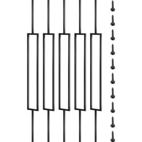 VEVOR Deck Balusters, 10 Pack Metal Deck Spindles, 44"x0.5" Staircase Baluster with Screws, Iron Deck Railing for Wood and Composite Deck