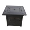 25" H x 30" W Steel Propane/Natural Gas Fire Pit Table (Black)