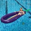 Inflatable Eggplant Swimming Ring; Portable Thickened Folding Float For Kids And Adults Pool Beach Sea Summer