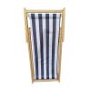 Populus Wood Sling Chair Blue Stripe Broad blue Stripe (color: Dark blue) folding chaise lounge chair