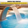 VEVOR Pool Waterfall Fountain Stainless Steel Fountain 15.4" x 7.9" x 1.5" Silver