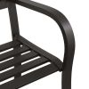 Patio Bench 49.2" Steel Black