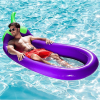 Inflatable Eggplant Swimming Ring; Portable Thickened Folding Float For Kids And Adults Pool Beach Sea Summer